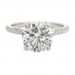 Platinum 2.71 Carat Round Brilliant Cut Engagement Ring