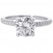 Platinum Micro-Pave 1.13 Carat Diamond Engagement Ring