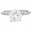 Platinum Whisper Thin 1.70 Carat Round Brilliant Diamond Engagement Ring
