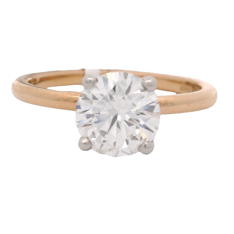 18k Rose Gold 1.27 Carat Solitaire Diamond Engagement Ring