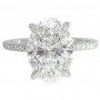 Platinum 3.06 Carat Oval Diamond Engagement Ring
