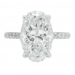 Platinum 4.39 Carat Oval Diamond Engagement Ring
