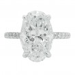 Platinum 4.39 Carat Oval Diamond Engagement Ring