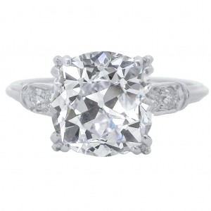 Estate Collection Old Mine Cut 2.52 Carat Diamond Engagement Ring