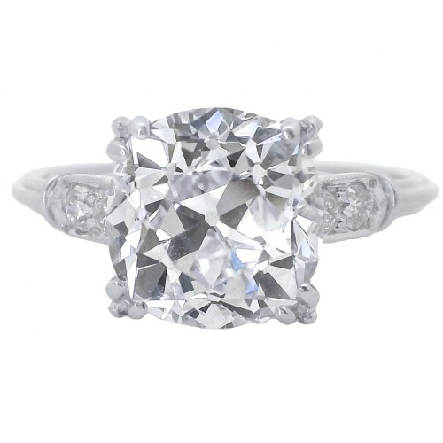 Estate Collection Old Mine Cut 2.52 Carat Diamond Engagement Ring