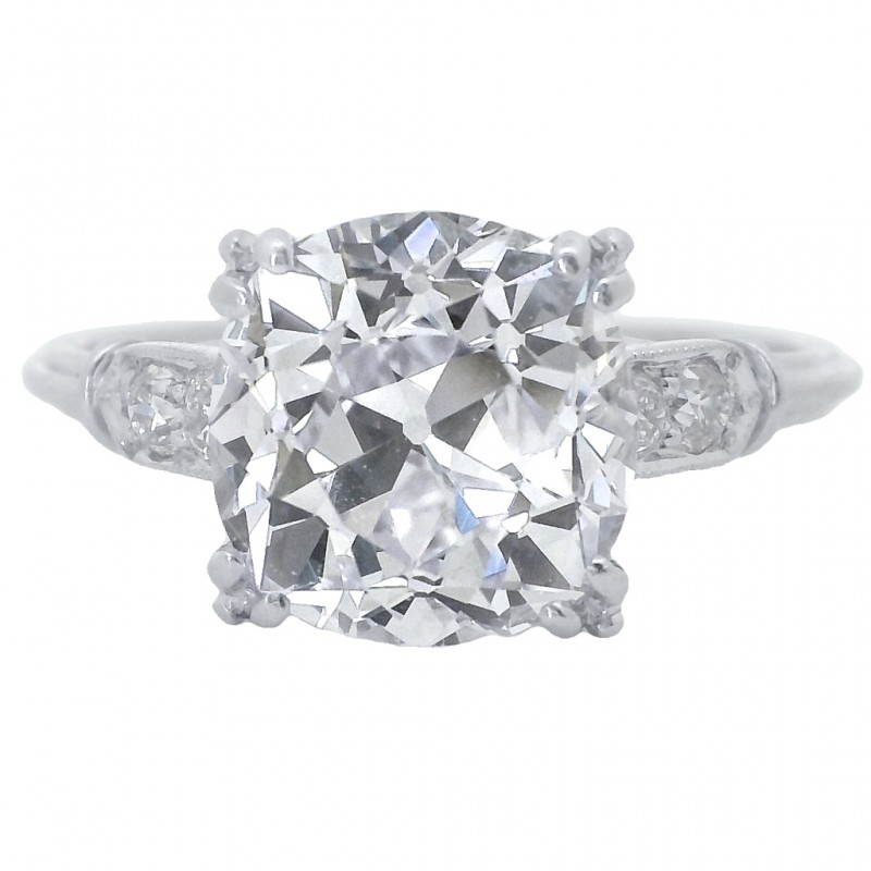 Estate Collection Old Mine Cut 2.52 Carat Diamond Engagement Ring