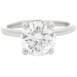 Platinum Solitaire 2.00 Carat Round Brilliant Diamond Engagement Ring