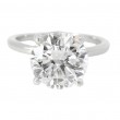 Platinum 3.06 Carat Round Brilliant Solitaire Engagement Ring