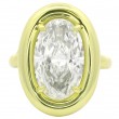 Rahaminov 18k Yellow Gold 5.02 Carat Oval Diamond Ring