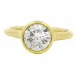 18k Yellow Gold Bezel Set 1.71 Carat Diamond Solitaire Engagement Ring