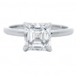 Platinum 1.71 Carat Asscher Cut Diamond Engagement Ring