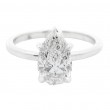 Platinum 1.50 Carat Pear Shape Diamond Solitaire Engagement Ring