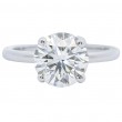 Platinum 2.05 Carat Round Brilliant Diamond Engagement Ring