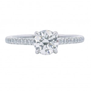 Platinum "New Aire" 0.70 Carat Round Diamond Engagement Ring