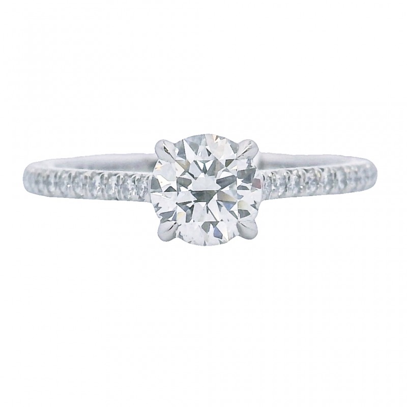 Platinum "New Aire" 0.70 Carat Round Diamond Engagement Ring