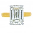 18k Yellow Gold & 5.04 Carat Emerald Cut Diamond Engagement Ring