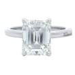 Platinum 2.80 Carat Emerald Cut Solitaire Engagement Ring