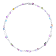 Platinum, Diamond & Multicolor Sapphire Necklace