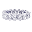 Platinum & Oval Cut Diamond Eternity Band