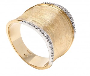 Marco Bicego 18k Yellow & White Gold Lunaria Collection Diamond Ring