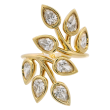 Rahaminov 18k Yellow Gold Bezel Set Diamond Branch Ring