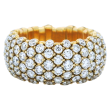 18k Yellow Gold & Diamond 5-Row Stretch Ring