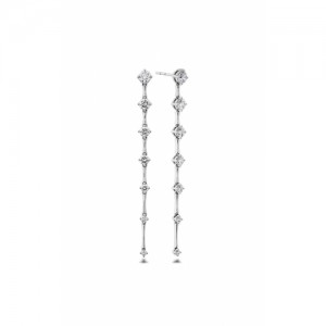 White Gold Cadence Diamond Drop Earrings