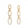 14k Yellow Gold & Diamond Link Earrings