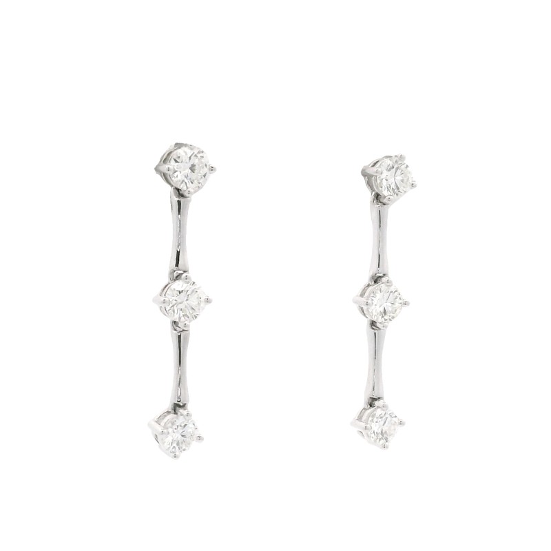 18k White Gold & Diamond Serena Drop Earrings