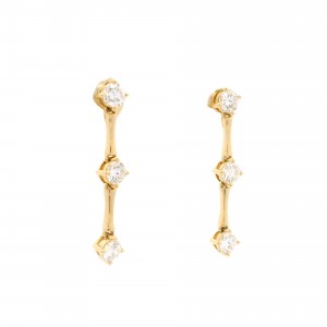 18k Yellow Gold & Diamond Serena Drop Earrings