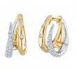 Kwiat 18k Yellow & White Gold Orbit Hoop Diamond Earrings