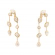 Kwiat 18k Yellow Gold Starry Night Bezel Set Diamond Two-Row Earrings