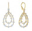 Kwiat 18k Yellow Gold Starry Night Diamond Double Teardrop Earrings