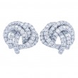 Kwiat Platinum & Diamond Entwine Open Knot Earrings