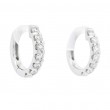 18k White Gold & Diamond Huggie Earrings