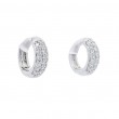 18k White Gold & Diamond Pave Huggie Earrings