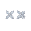 Kwiat 18k White Gold & Diamond "Starburst" Stud Earrings