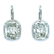 Rahaminov 18k White Gold Elizabeth Diamond Drop Earrings