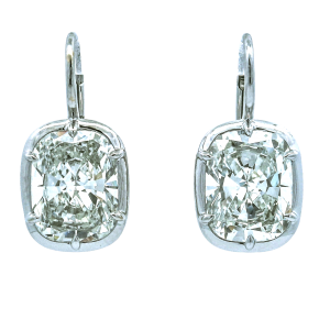Rahaminov 18k White Gold Elizabeth Diamond Drop Earrings