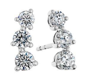 18k White Gold & Diamond Climber Earrings