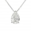 18k White Gold 2.60 Carat Pear Shape Diamond Pendant