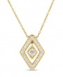 Roberto Coin 18k Yellow Gold & Diamond Lozenge Pendant Necklace