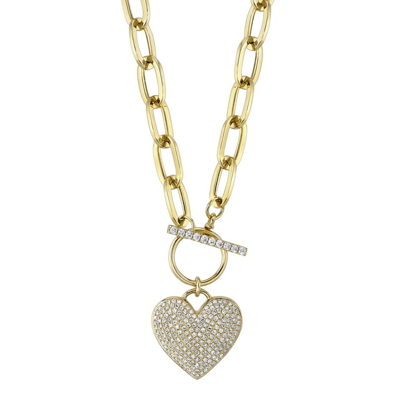 https://www.simonsjewelers.com/upload/product/Yellow Gold Heart Pave Paper Clip Link Necklace