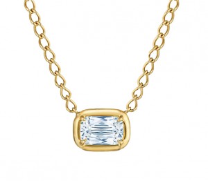 Kwiat 18k Yellow Gold Ashoka Bezel Set Diamond Pendant