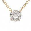 18k Yellow Gold 1.85 Carat Diamond Solitaire Pendant