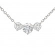 18k White Gold 3-Stone Diamond Pendant