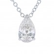 18k White Gold 2.30 Carat Pear Shape Diamond Pendant