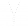 18k White Gold Cadence Diamond Drop Pendant