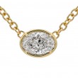 Rahaminov 18k Yellow Gold 2.21 Carat Oval Diamond Pendant