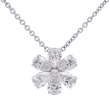 Rahaminov 18k White Gold & Diamond Flower Pendant